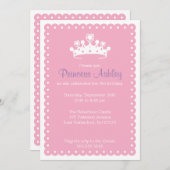 Crown Princess Invitation Kaart (Voorkant / Achterkant)