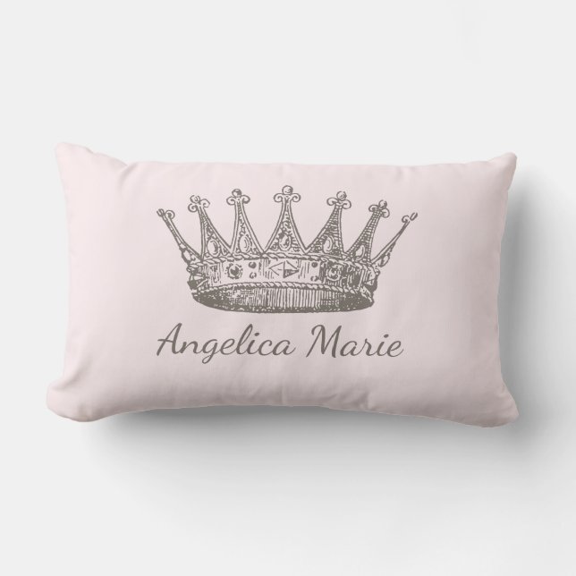 Crown Princess Pillow Script Name Sjabloon Kussen (Voorkant)