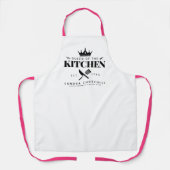 Crown Queen of the Kitchen Lady Chef Personalized Schort (Voorkant)