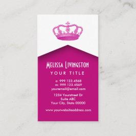 Crown Royalty Princess of Queen Sjabloon V9 PINK Visitekaartje