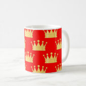 Crown Seamless Pattern Koffiemok (Voorkant rechts)