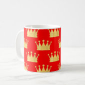 Crown Seamless Pattern Koffiemok (Voorkant links)