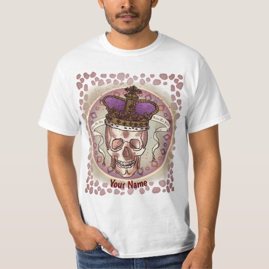 Crown Skull Biker T-shirt (Voorkant)