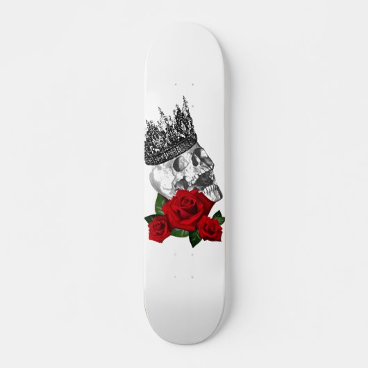 CROWN SKULL ROOS Skateboard (Voorkant)