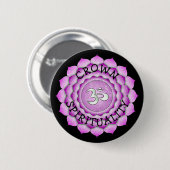 CROWN SPIRITUALITY PAARSE Chi Chakra Button (Voorkant /achterkant)
