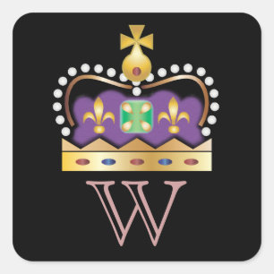 Crown Stickers met monogram