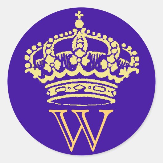Crown Stickers met monogram (Voorkant)