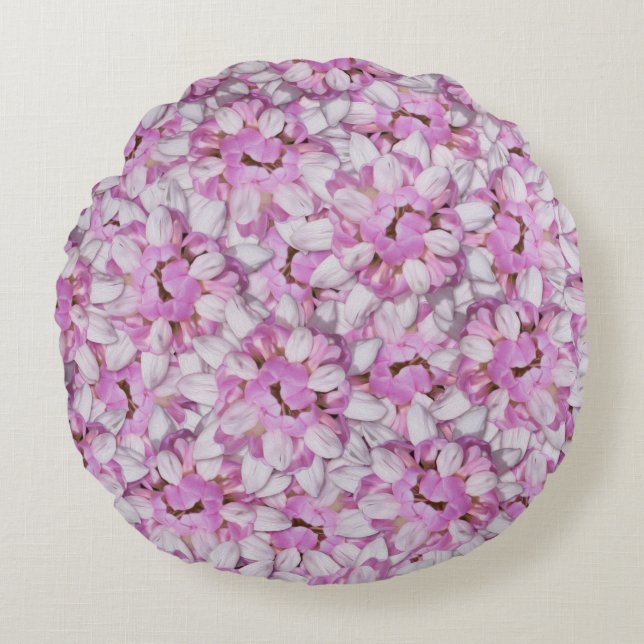 Crown Vetch Seamless Pattern Rond Kussen (Voorkant)