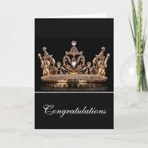 Crown Wenskaart-Congrats Kaart