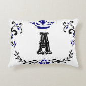 Crown Wreate A Monogram Accent Kussen (Voorkant)