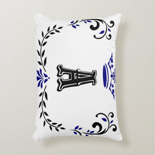 Crown Wreate A Monogram Accent Kussen (Voorkant(Verticaal))