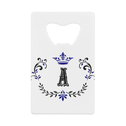 Crown Wreate A Monogram Kredietkaart Flessenopener (Voorkant)