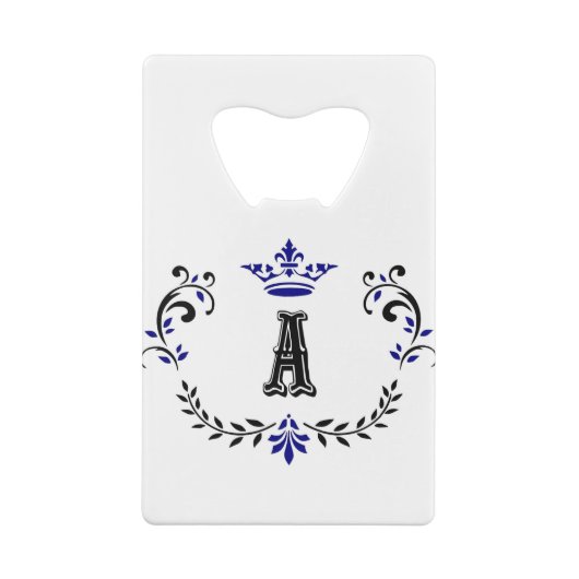 Crown Wreate A Monogram Kredietkaart Flessenopener (Achterkant)