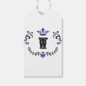 Crown Wreath Monogram "W" Cadeaulabel (Voorkant)