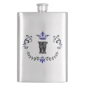 Crown Wreath Monogram "W" Flacon (Voorkant)