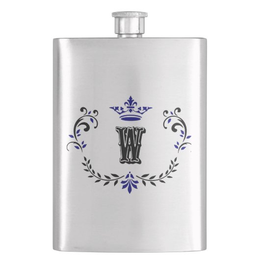 Crown Wreath Monogram "W" Flacon (Voorkant)