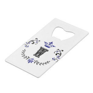 Crown Wreath Monogram "W" Kredietkaart Flessenopener