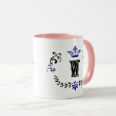 Crown Wreath Monogram "W" Mok (Voorkant rechts)