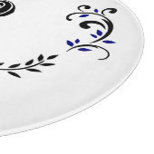 Crown Wreator Monogram "R", gepersonaliseerd Snijplank (Hoek)