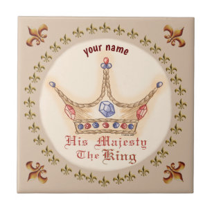 Crown Zijne Majesteit King Tegeltje