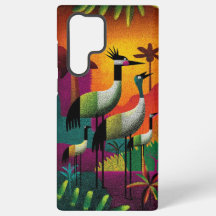 Crowned Cranes Jungle Pop Hoesbeschermer