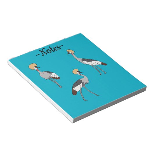 Crowned Cranes Notitieblok (Schuin)