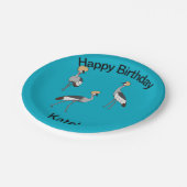 Crowned Cranes Papieren Bordje (Gekanteld)