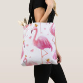 Crowned Flamingo – Luxe Island Vibes Tote Draagtas (Dichtbij)
