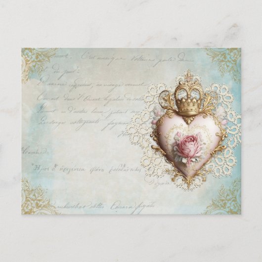 Crowned Heart  Collage Briefkaart (Voorkant)