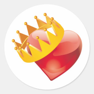 Crowned Heart Ronde Sticker