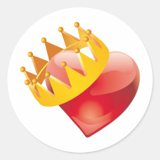 Crowned Heart Ronde Sticker