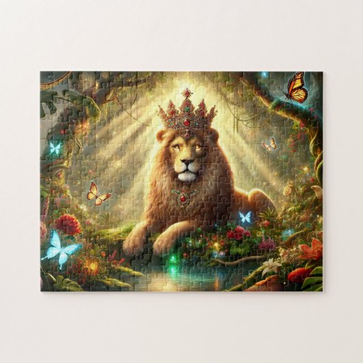 Crowned Lion of the Enchanted Forest Legpuzzel (Horizontaal)