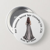 Crowned Queen Custom Pageant Button (Voorkant /achterkant)