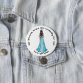 Crowned Queen Custom Pageant Button (In situ)