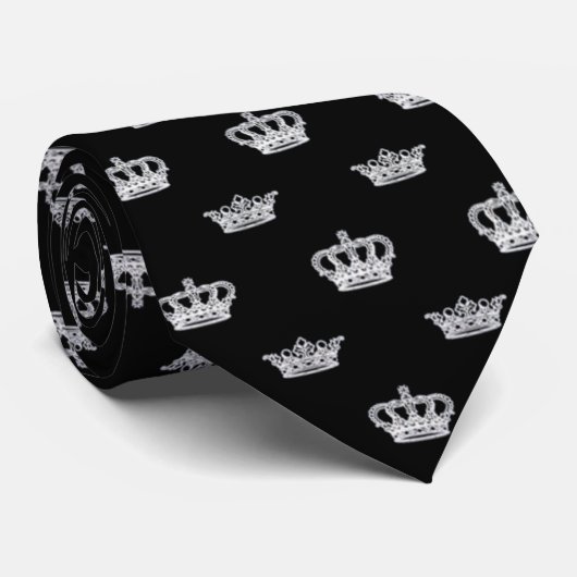 Crowns Patroon Stropdas (Opgerold)