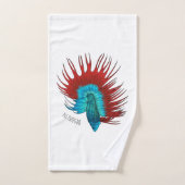 Crowntail betta fish dessin animé (Serviette à main)
