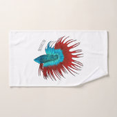 Crowntail betta fish dessin animé (Serviette à main)
