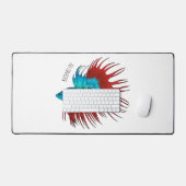 Crowntail betta fish dessin animé (Clavier et souris)