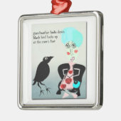 Crow's Feet Haiku Art Ornament (Links)