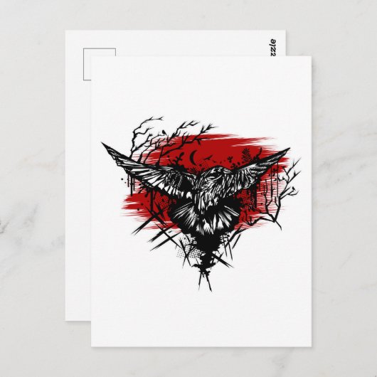 Crows Night Briefkaart (Voorkant / Achterkant)