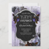 Crows Ravens Goth Baby shower Invitation (Devant)