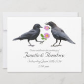 Crows Roses Wedding Invitation (Devant)