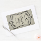 Crow's Wing Halloween Jar Sticker Label (Envelop)