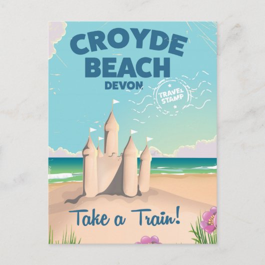 CROYDE BEACH Devon Vintage poster Briefkaart (Voorkant)