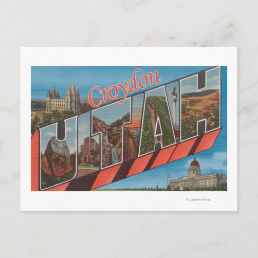 Croydon, UtahLarge Letter ScenesCroydon, UT Briefkaart (Voorkant)