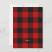 CROYER Rouge Plaid Noël Carte photo (Dos)
