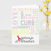 Croyez à la carte d'inspiration de miracles (Fleur jaune)