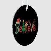 Croyez Bigfoot Sasquatch Père Noël Reindeer Noël (devant)