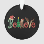 Croyez Bigfoot Sasquatch Père Noël Reindeer Noël (devant)