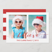 Croyez deux cartes de vacances photo (Devant / Derrière)